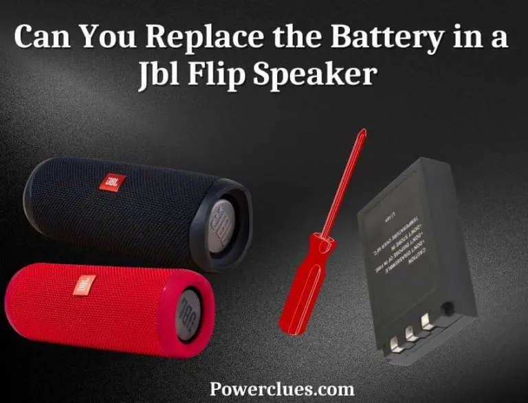 can you replace the battery in a jbl flip speaker?