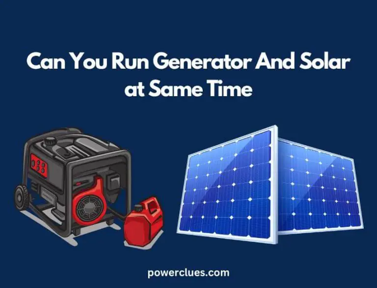 can you run the generator and solar at the same time?