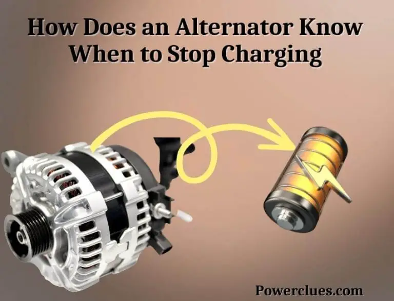 how does an alternator know when to stop charging?