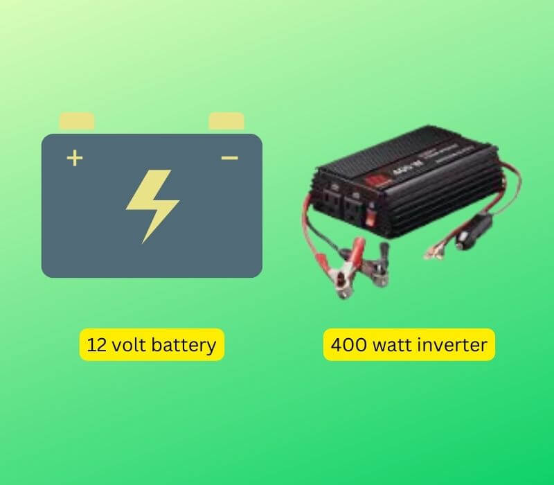 how long will a 12 volt battery last with a 400 watt inverter