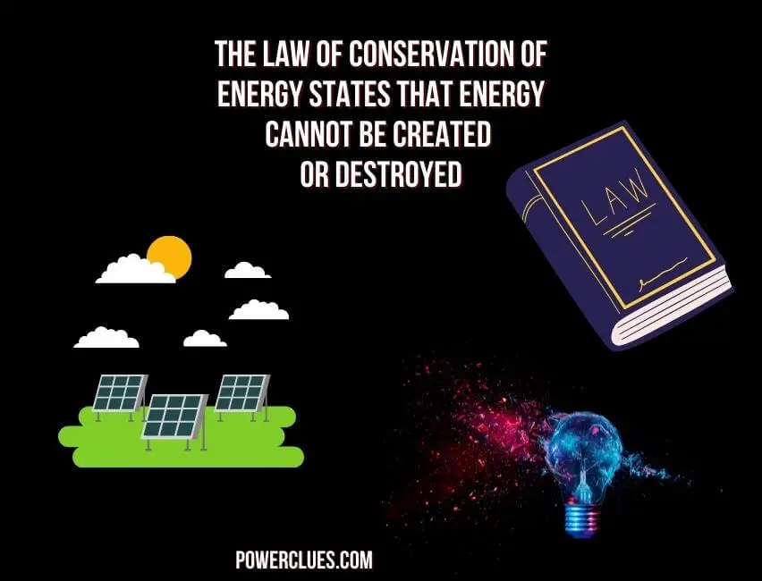 the law of conservation of energy states that energy cannot be created or destroyed