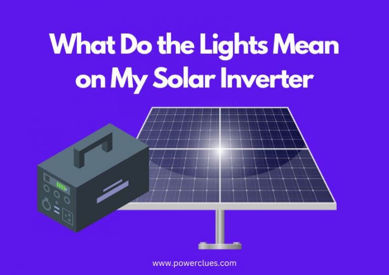 what do the lights mean on my solar inverter?