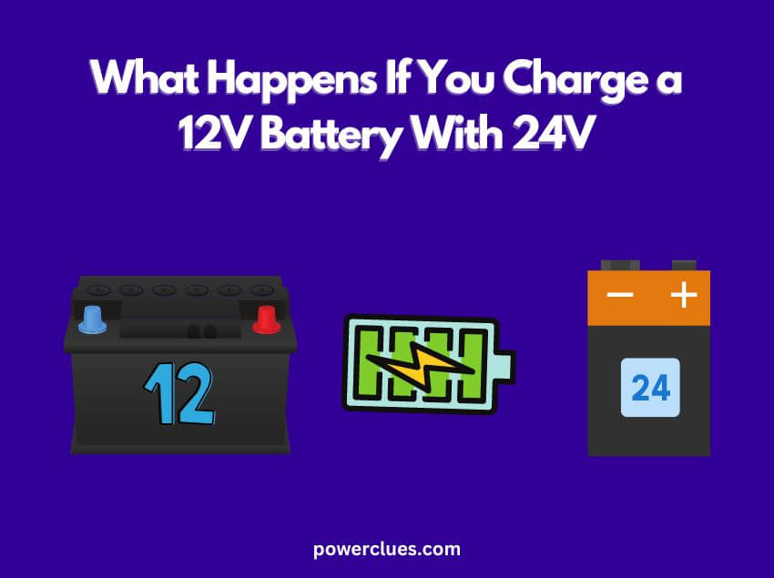 what happens if you charge a 12v battery with 24v