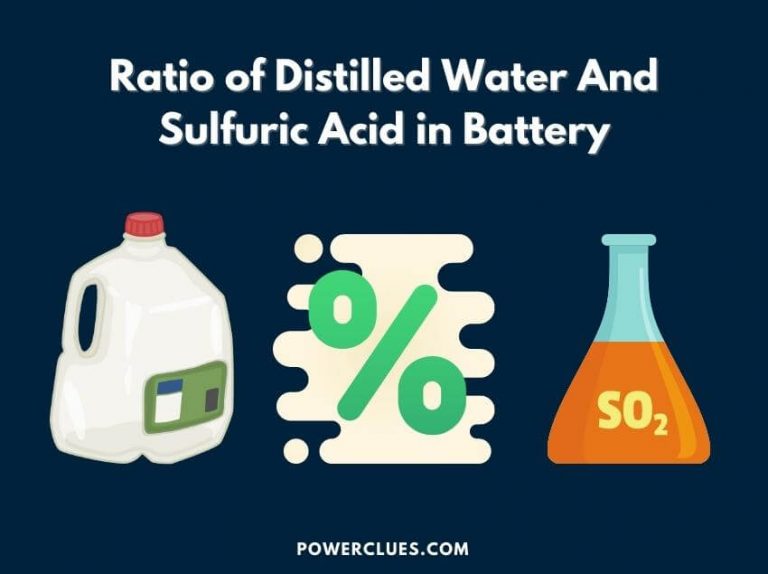 what is the ratio of distilled water and sulfuric acid in battery?