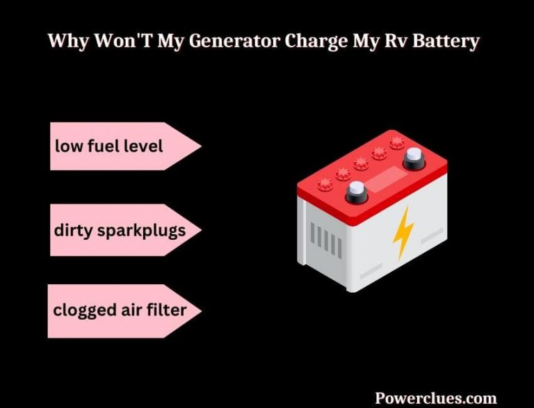 why won’t my generator charge my rv battery?