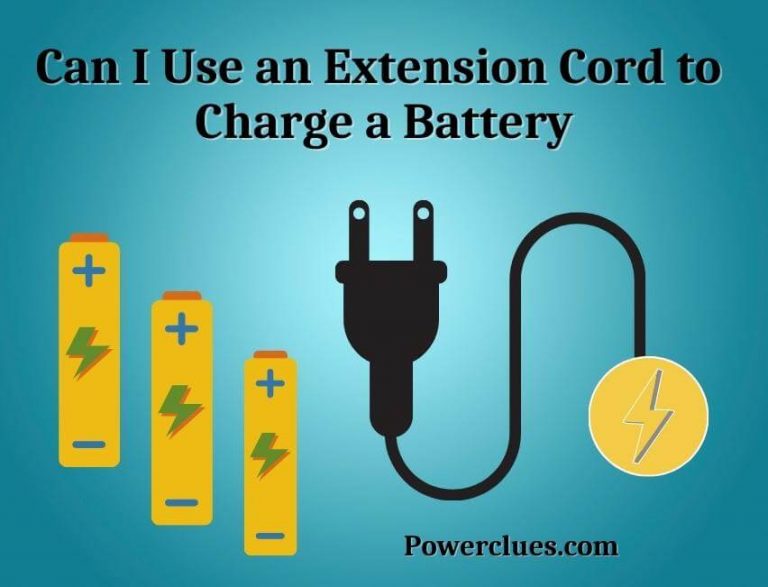 can i use an extension cord to charge a battery?