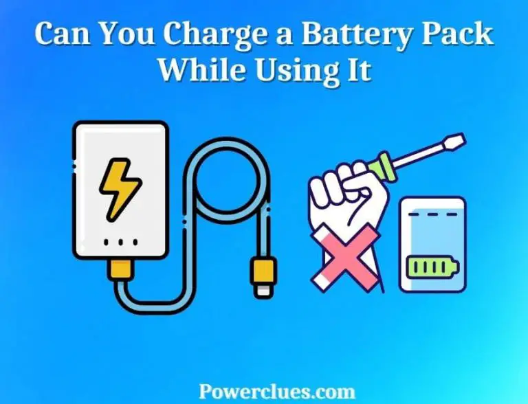 can you charge a battery pack while using it?