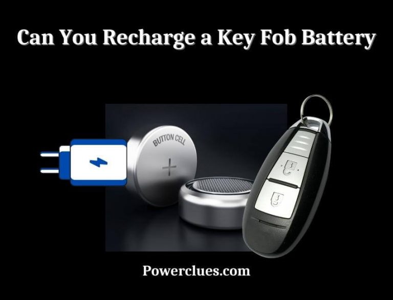 can you recharge a key fob battery