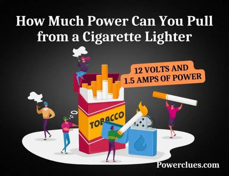 how much power can you pull from a cigarette lighter?