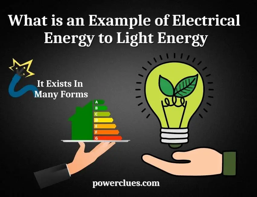 what is an example of electrical energy to light energy